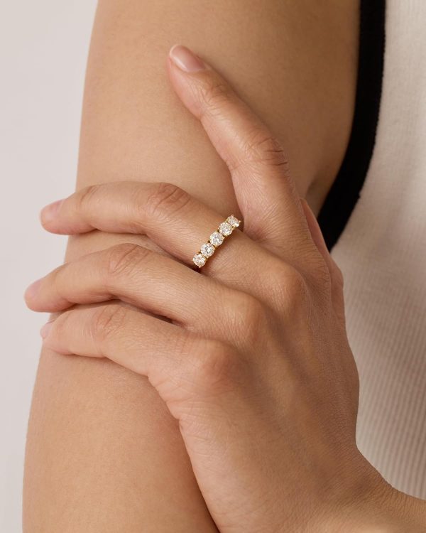 14K Gold Plated Premium Cubic Zirconia Engagement Ring for Women | Promise Eternity Ring Jewelry - Image 2