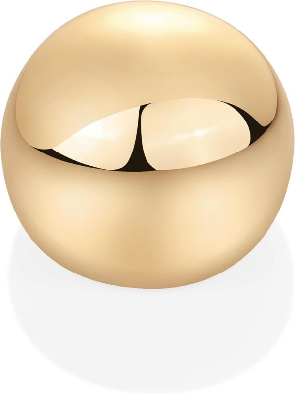 14K Gold Plated Chunky Domed Statement Ring for Women | Lightweight Trendy Sphere Rings | Statement Jewelry - Image 3