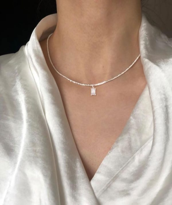 Gold Necklace for Women,Dainty Gold Necklaces 14k Gold Plated Diamond Necklaces Cute CZ Solitaire Choker Necklaces for Women Simple Cubic Zirconia Pendant Necklace Trendy Jewelry Gifts - Image 4