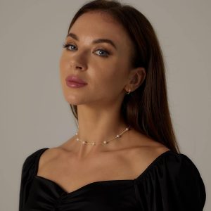 Dainty Pearl Pendant Necklaces for Women 14k Gold Plated Barque Pearl Chain Necklace Delicate Handmade Cultured Pearl Necklace Everyday Jewelry for Gifts