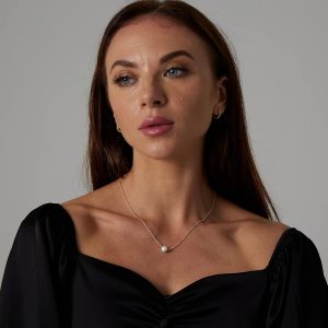 Pearl Necklaces for Women Dainty Layered Paperclip Tiny Pearl Chain Delicate Handmade Cultured Pearl Necklace Everyday Jewelry for Gifts