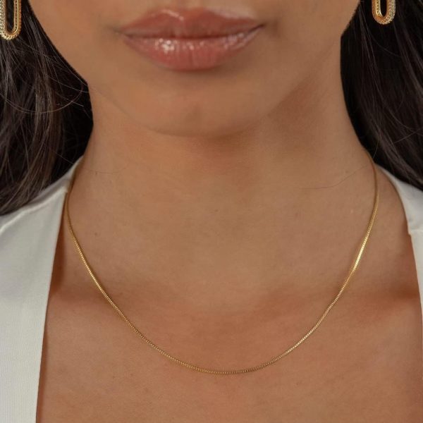 Choker Necklace for women,Dainty Gold/Silver Necklace 14k Gold Plated Shining Dots Sequins Necklace Satellite Paperclip Box Sparkle Chain Necklaces for Women Simple Jewelry