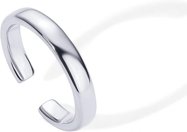 18K Gold Plated Adjustable Toe Rings for Women | Trendy Criss-Cross and Classic Band Toe Ring - Image 3
