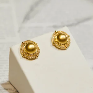 Hot Promotion Women Designer Classic Vintage Fashion Jewelry Stud 18k Gold Earring Color Set of Zircon 18k for Wholesale Earring